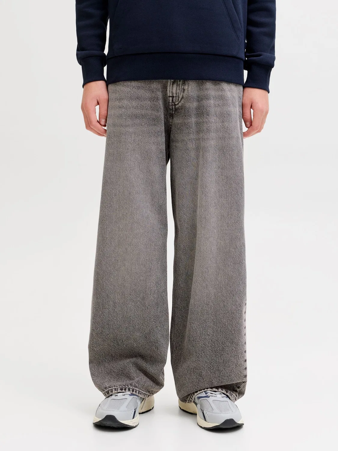 Джинсы свободного кроя, JACK & JONES Junior, черный деним — фото 3