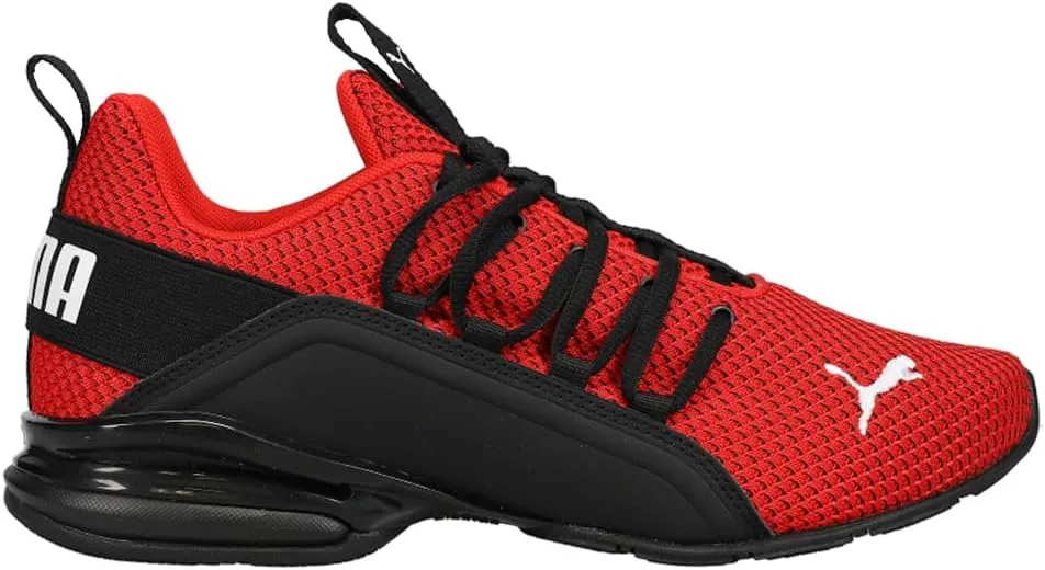 Мужские кроссовки PUMA Axelion двухцветные, красный/черный — фото 3