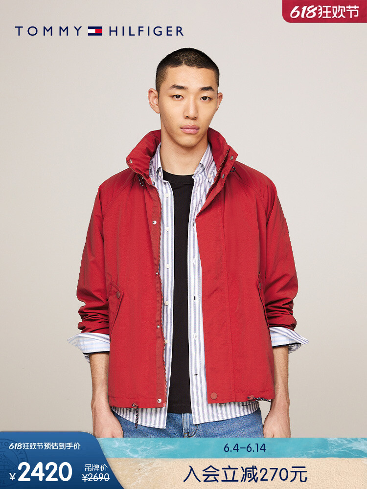

Куртка мужская Tommy Hilfiger с капюшоном, красный