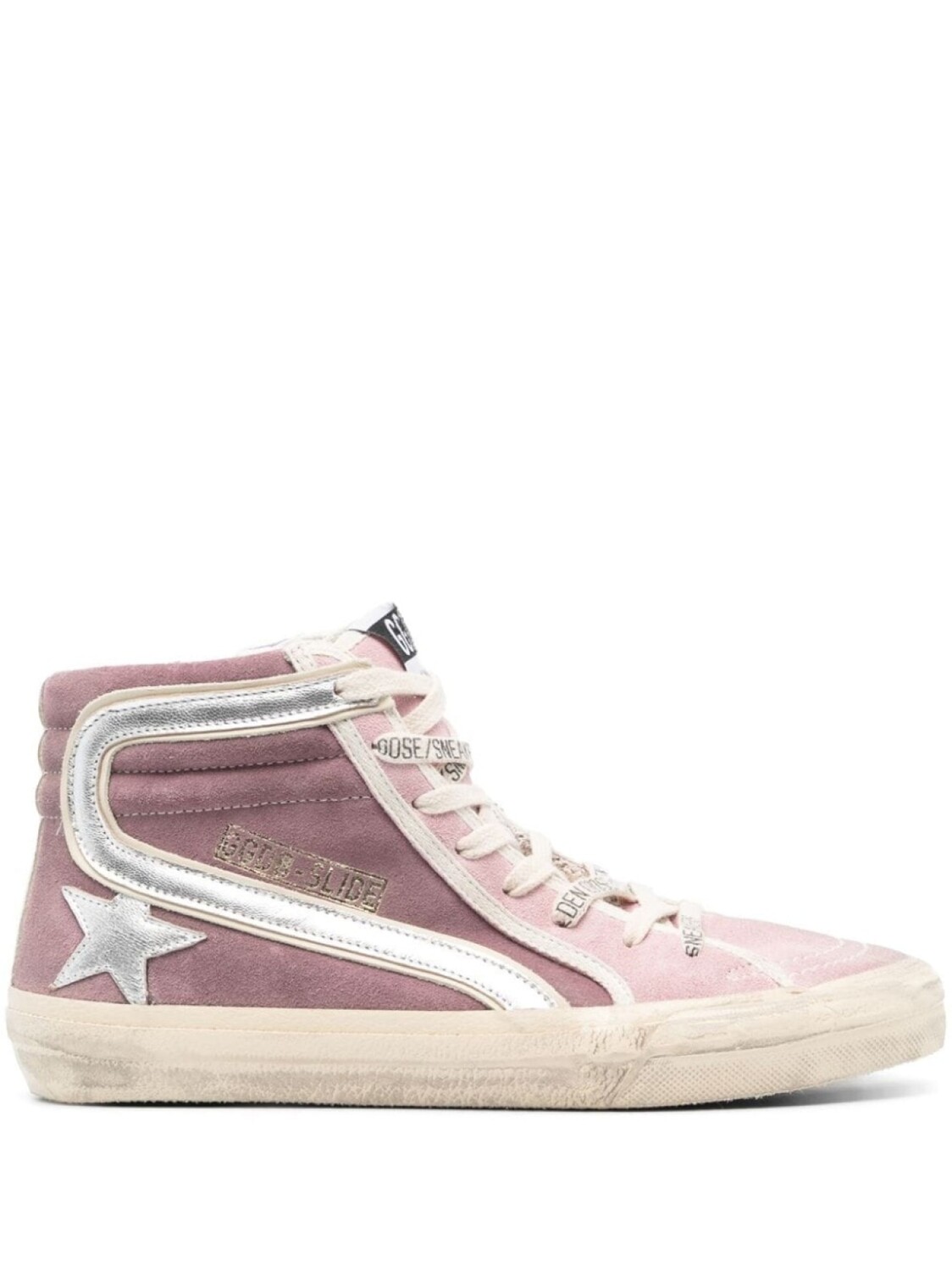 

Golden Goose высокие кеды Slide, розовый