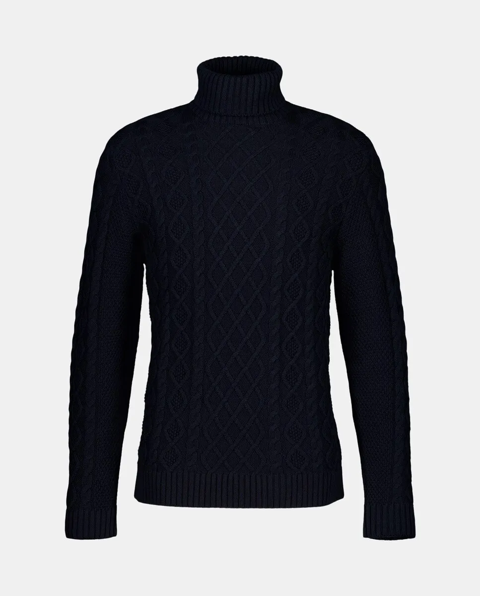 

Мужской свитер с высоким воротником Easy Wear, темно-синий