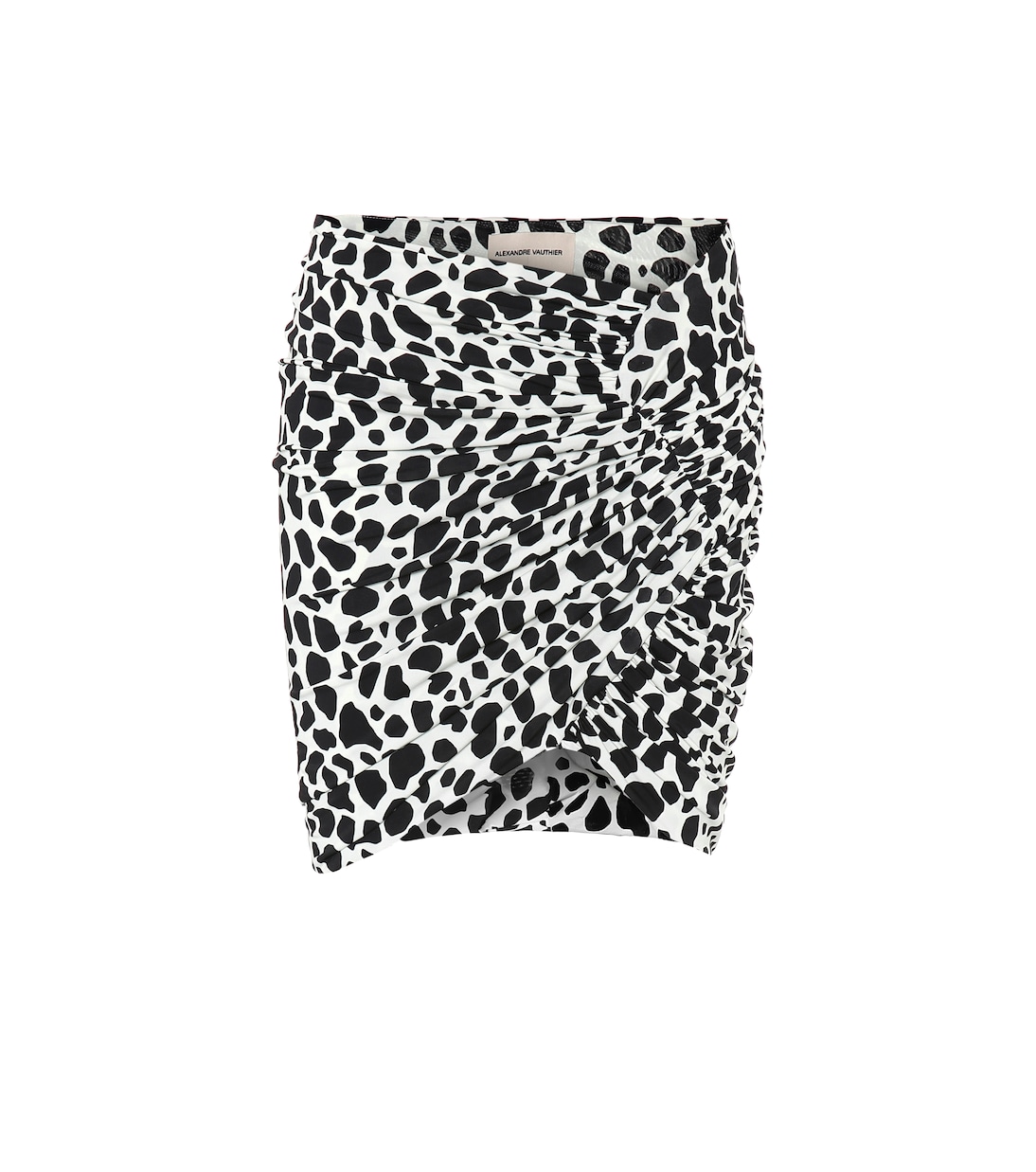 

Мини-юбка из эластичного джерси с анималистичным принтом Alexandre Vauthier, White-Black