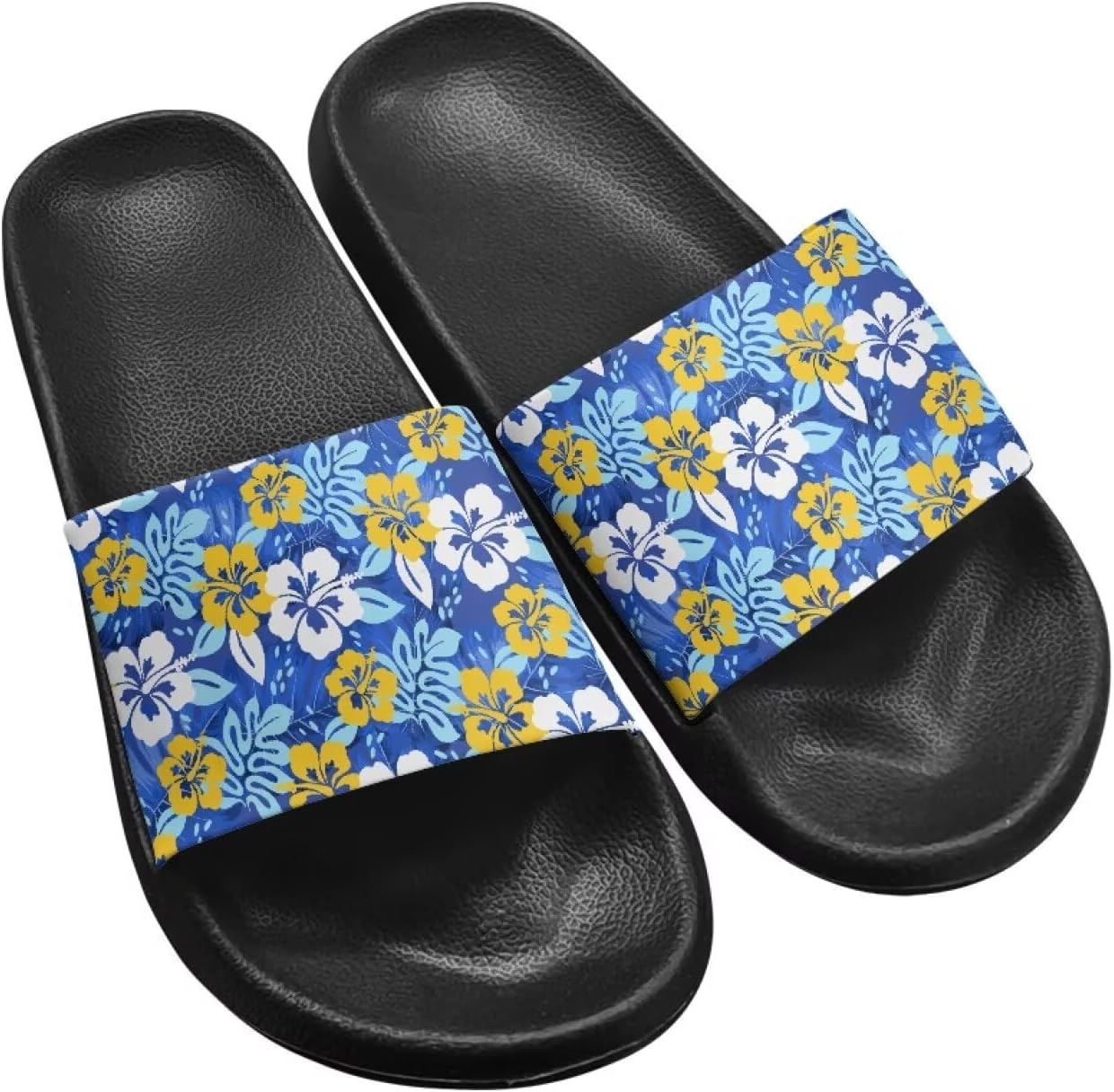 

Женские и мужские повседневные слайд сандалии Hechitok, удобная мягкая подошва, нескользящие ЭВА сандалии на плоской подошве, для ванной и душа, Hibiscus Flowers