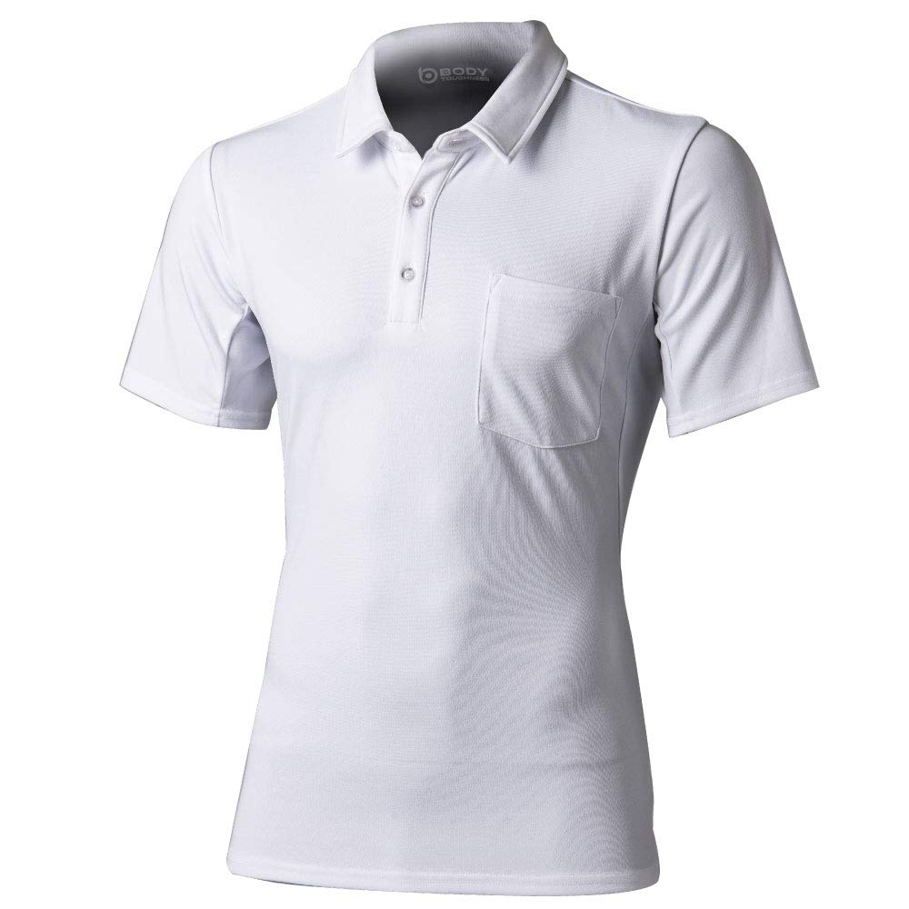 

Мужская рубашка-поло Otafuku Glove Co. Ltd. JW-603, короткий рукав, двойная сетка, впитывает пот, быстро сохнет, дезодорирует, белая, LL Mumps