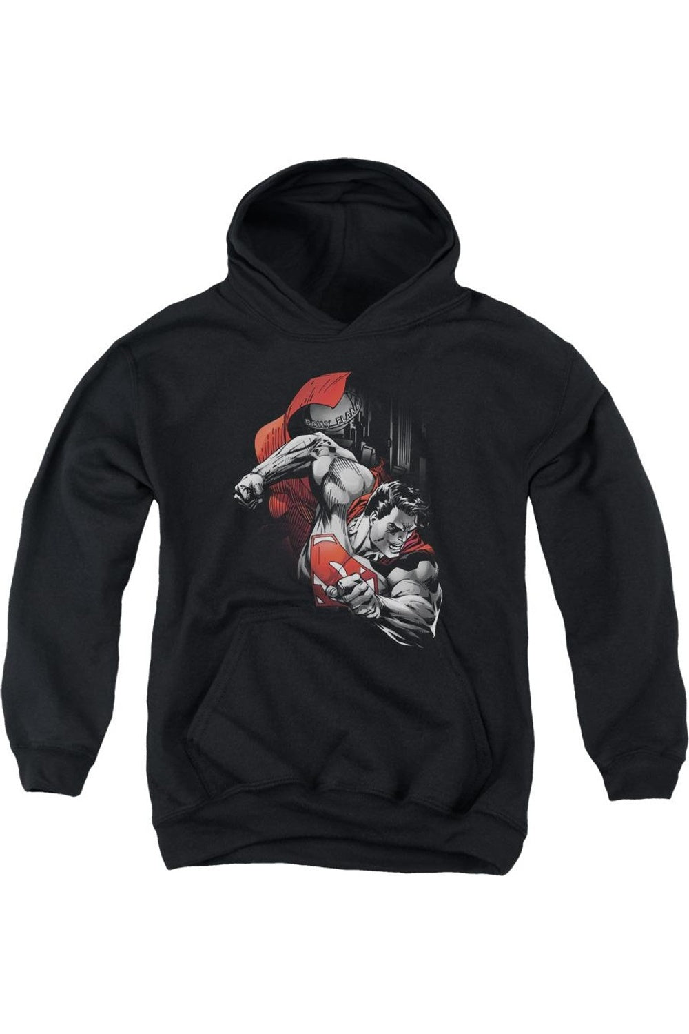 

Супермен: худи с капюшоном для подростков "Мой город" Gildan, черный