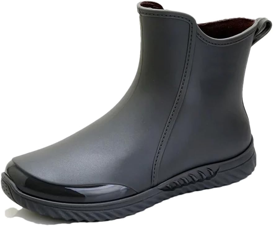 

Мужские короткие резиновые сапоги Wjnvfioo, противоскользящие, низкие, для улицы и мойки автомобилей, водонепроницаемые, серый