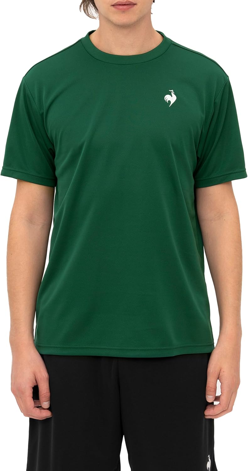 

Футболка с коротким рукавом Le Coq Sportif, влагоотводящая, быстросохнущая, с защитой от УФ-излучения, эластичная, цельная, унисекс, подходит для бега, тренировок, тенниса и взрослых