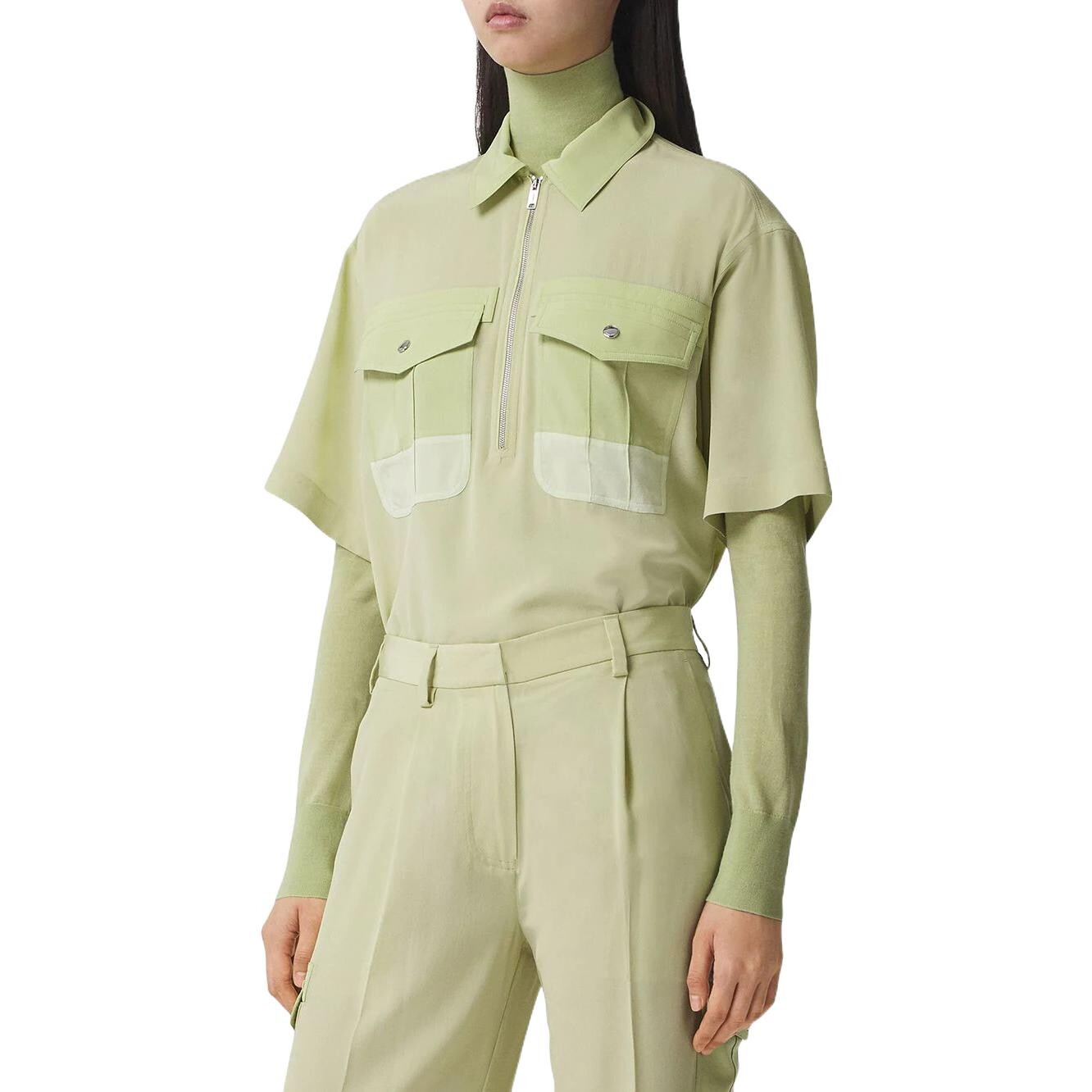 Штаны спортивные Burberry женские, светло-зеленые — фото 3