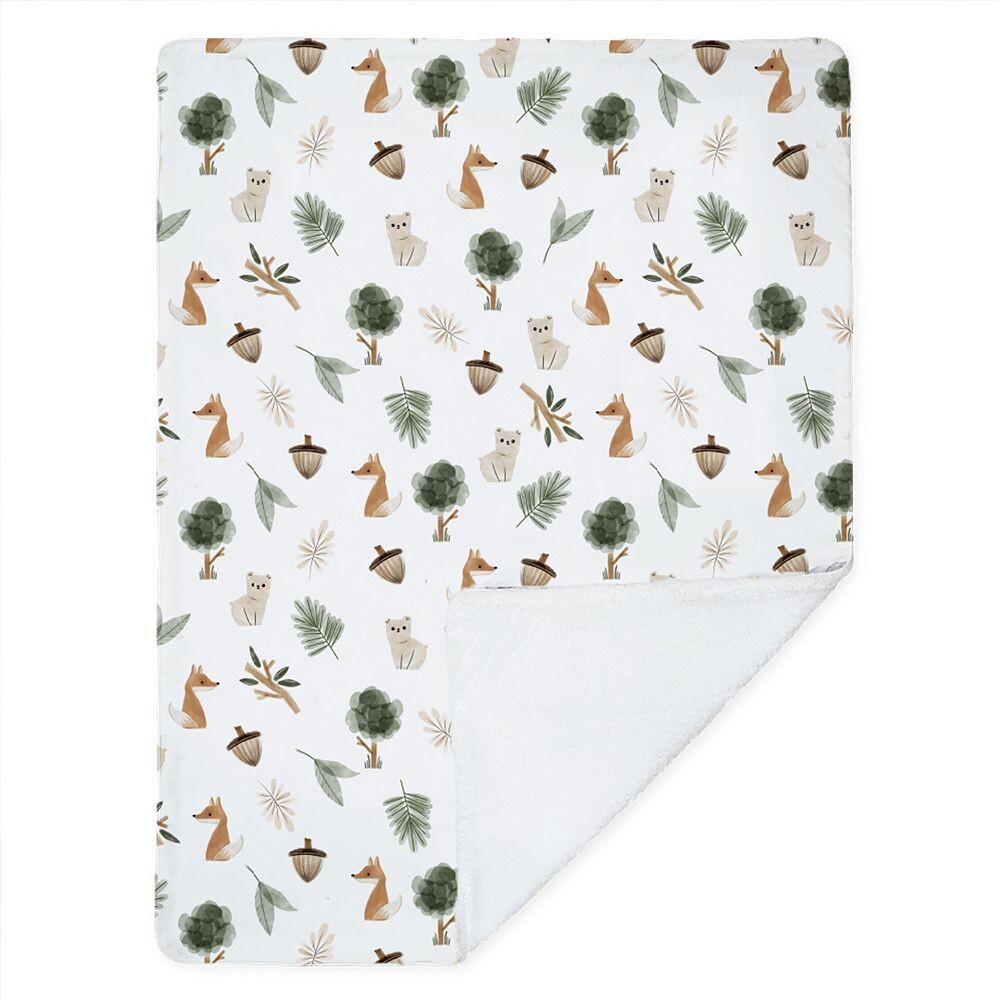 

Living Textiles Forest Retreat Одеяло из джерпы из шерпы, мультиколор