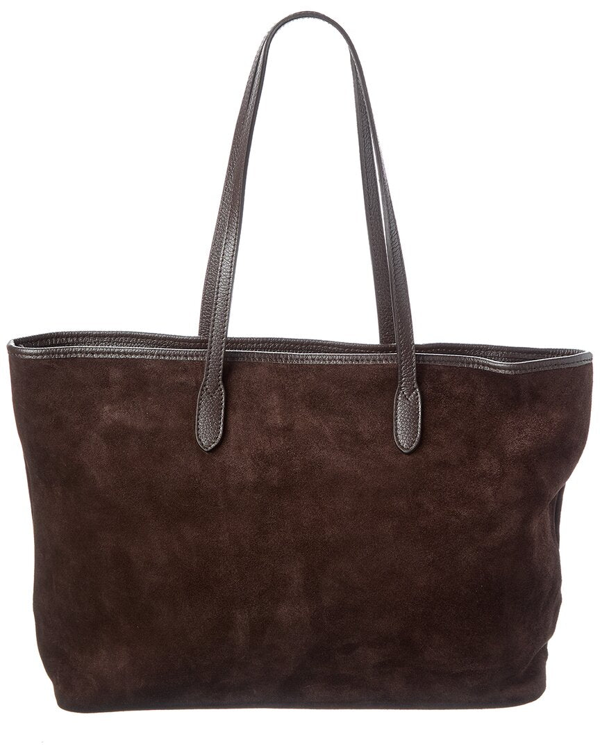 

Сумка-тоут из замши Persaman New York, коричневый