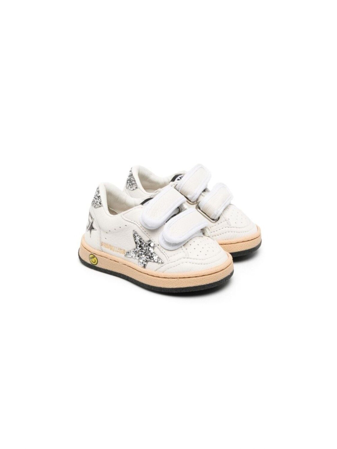 

Golden Goose Kids кроссовки на липучках с блестками, белый