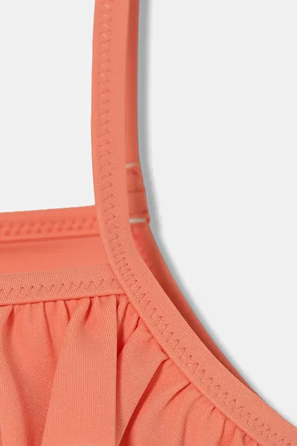 Купальник двухчастный с рюшами детский United Colors of Benetton, оранжевый — фото 4