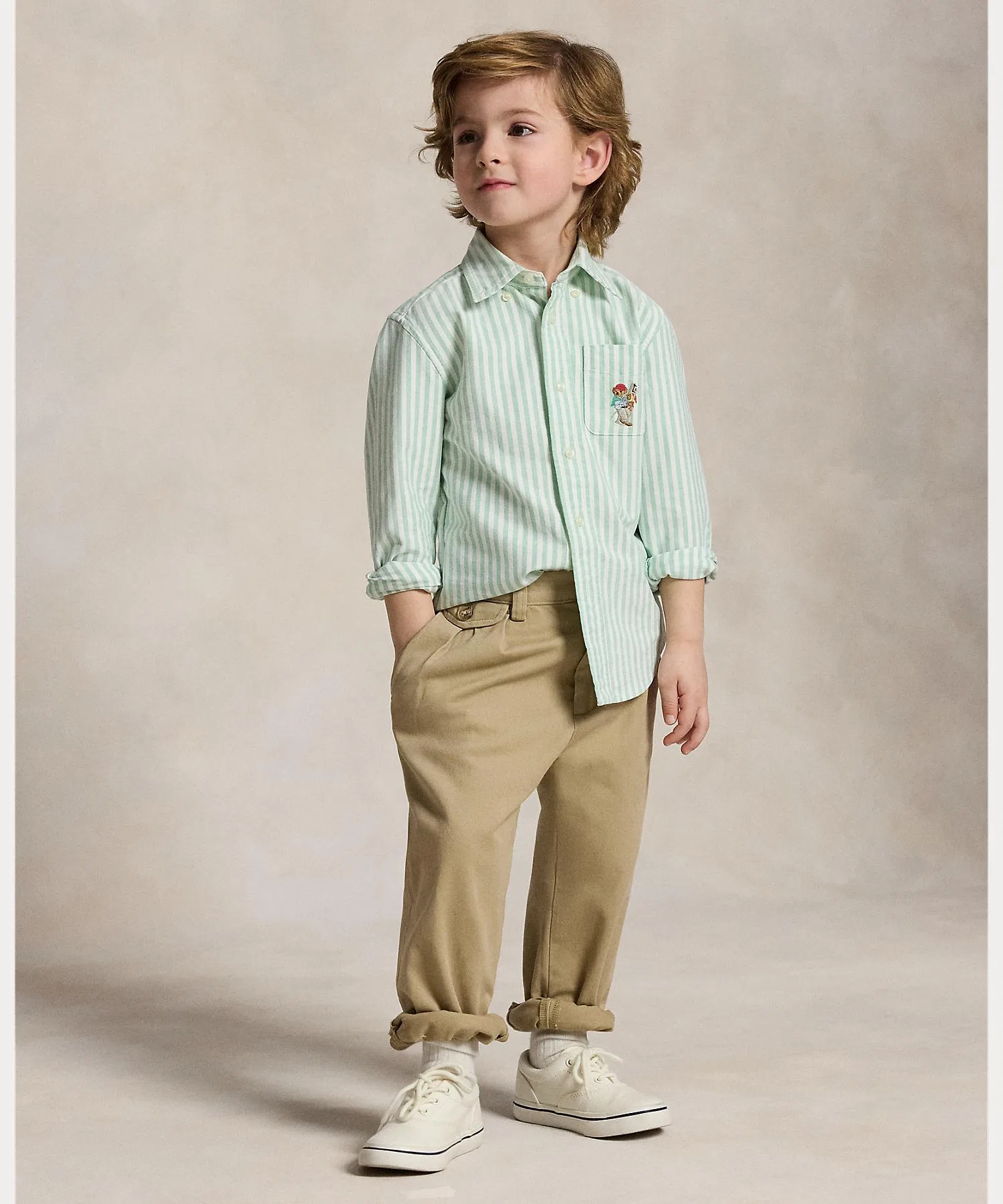 Детская рубашка Polo Ralph Lauren с принтом Polo Bear — фото 4