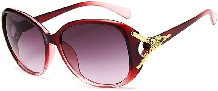 

Классические солнцезащитные очки большого размера для женщин, поляризованные линзы со 100% защитой от УФ-излучения UV400, модный ретро-стиль MariaKinz, Red