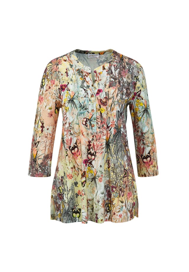 

Рубашка-Туника с принтом подчеркивающая фигуру Goldner, мультиколор