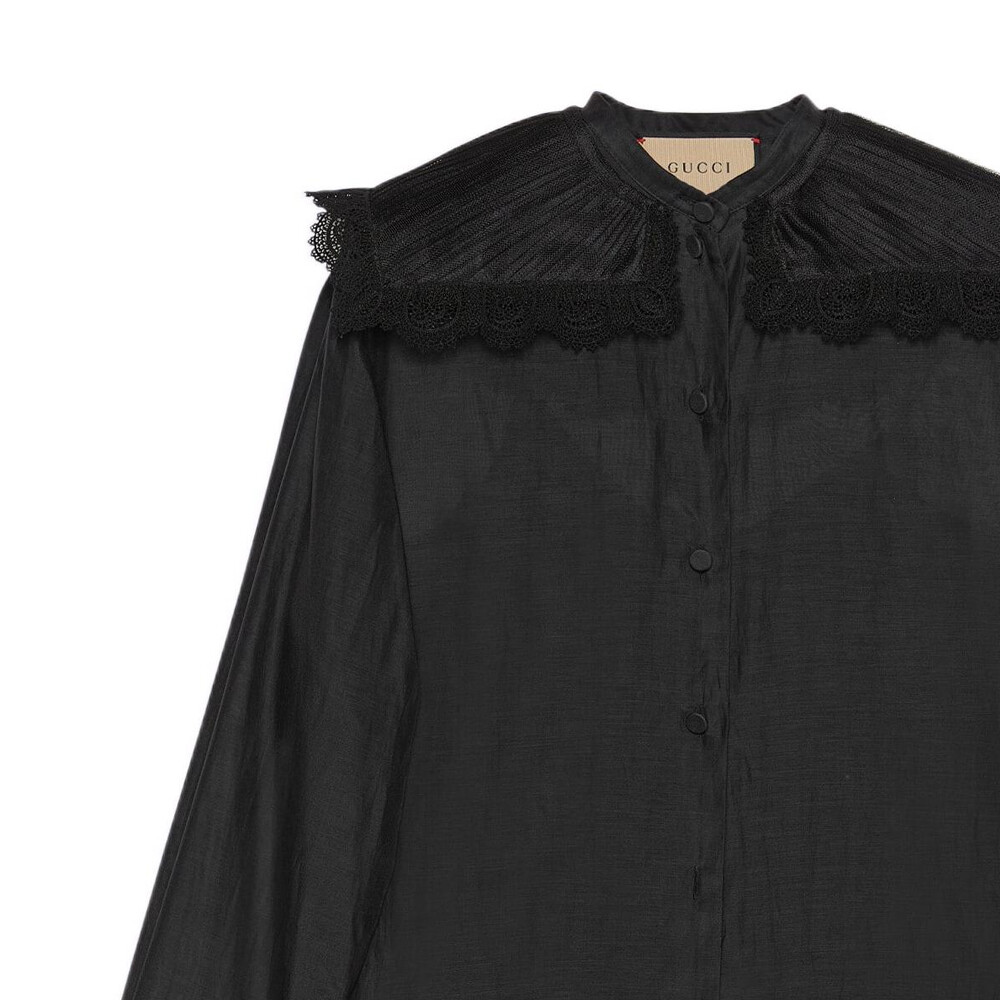 Рубашка Gucci женская черная — фото 3