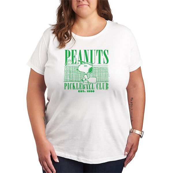 

Футболка Plus size peanuts pickleball club est 1950 Licensed Character, White, Белый, Футболка Plus size peanuts pickleball club est 1950 Licensed Character, White