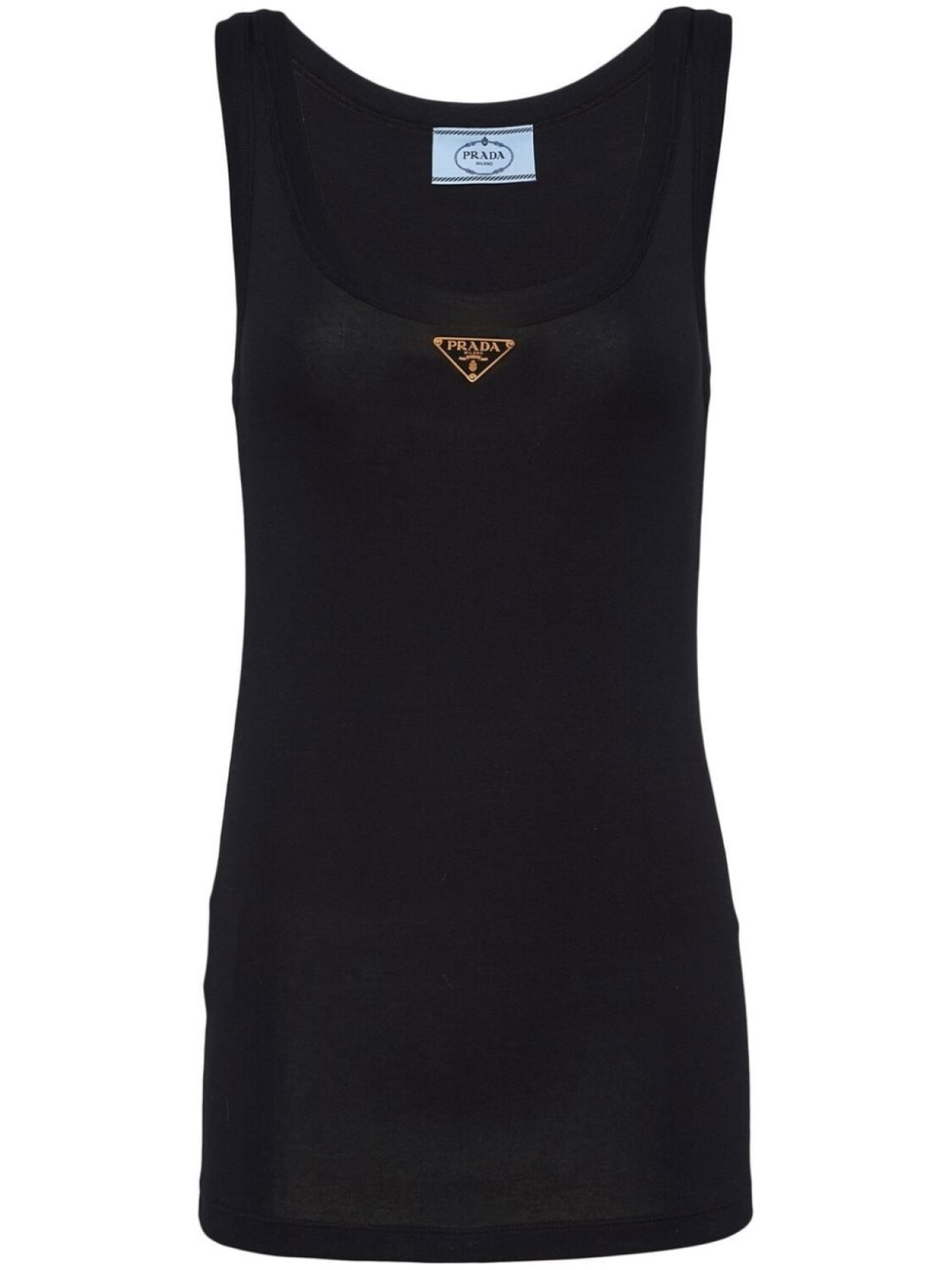 

Prada топ с логотипом, черный