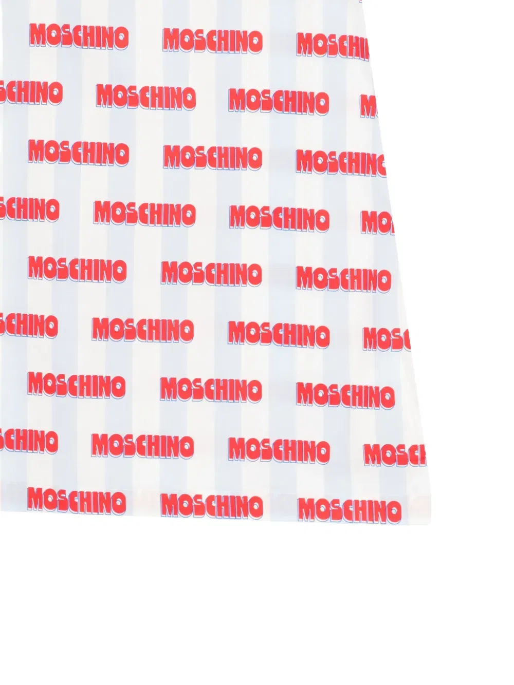Платье в полоску с логотипом Moschino Kids, белый — фото 3