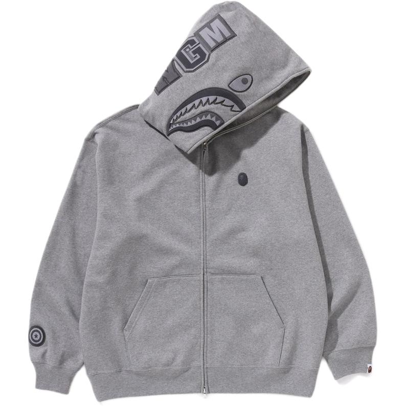 Bape Ape Head One Point Shark худи на молнии A BATHING APE, розовый — фото 4