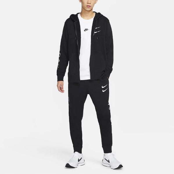 Спортивные штаны с логотипом Swoosh, спортивные штаны, мужские, Nike, черный — фото 3