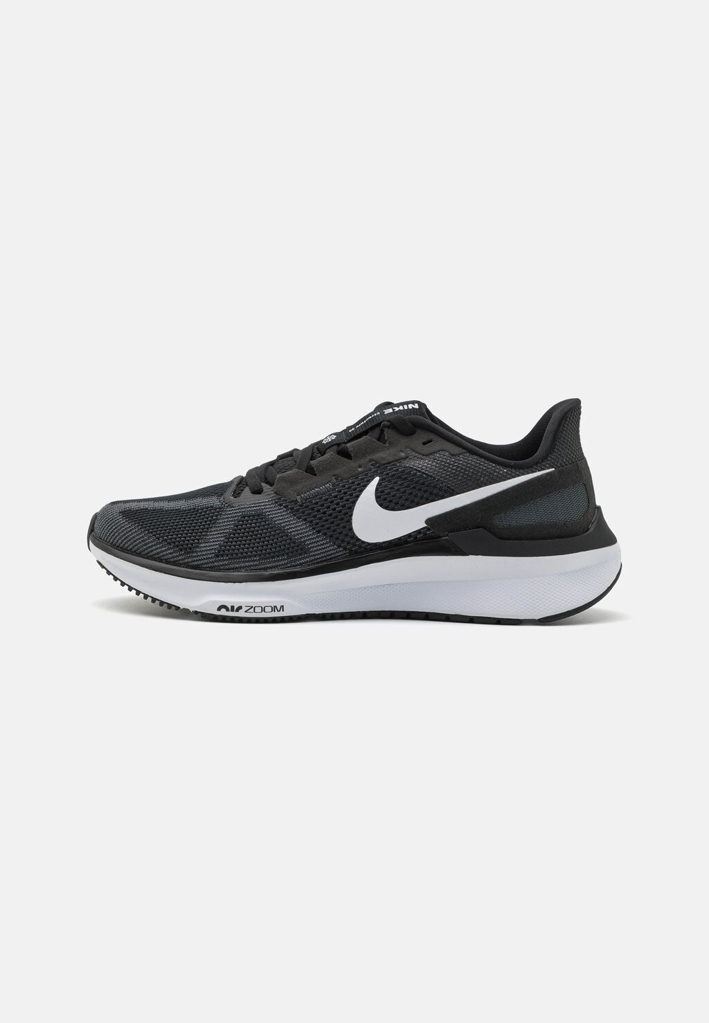 Кроссовки на гусиной подошве Air Zoom Structure 25 Nike, черный/белый/темно-дымчато-серый — фото 3