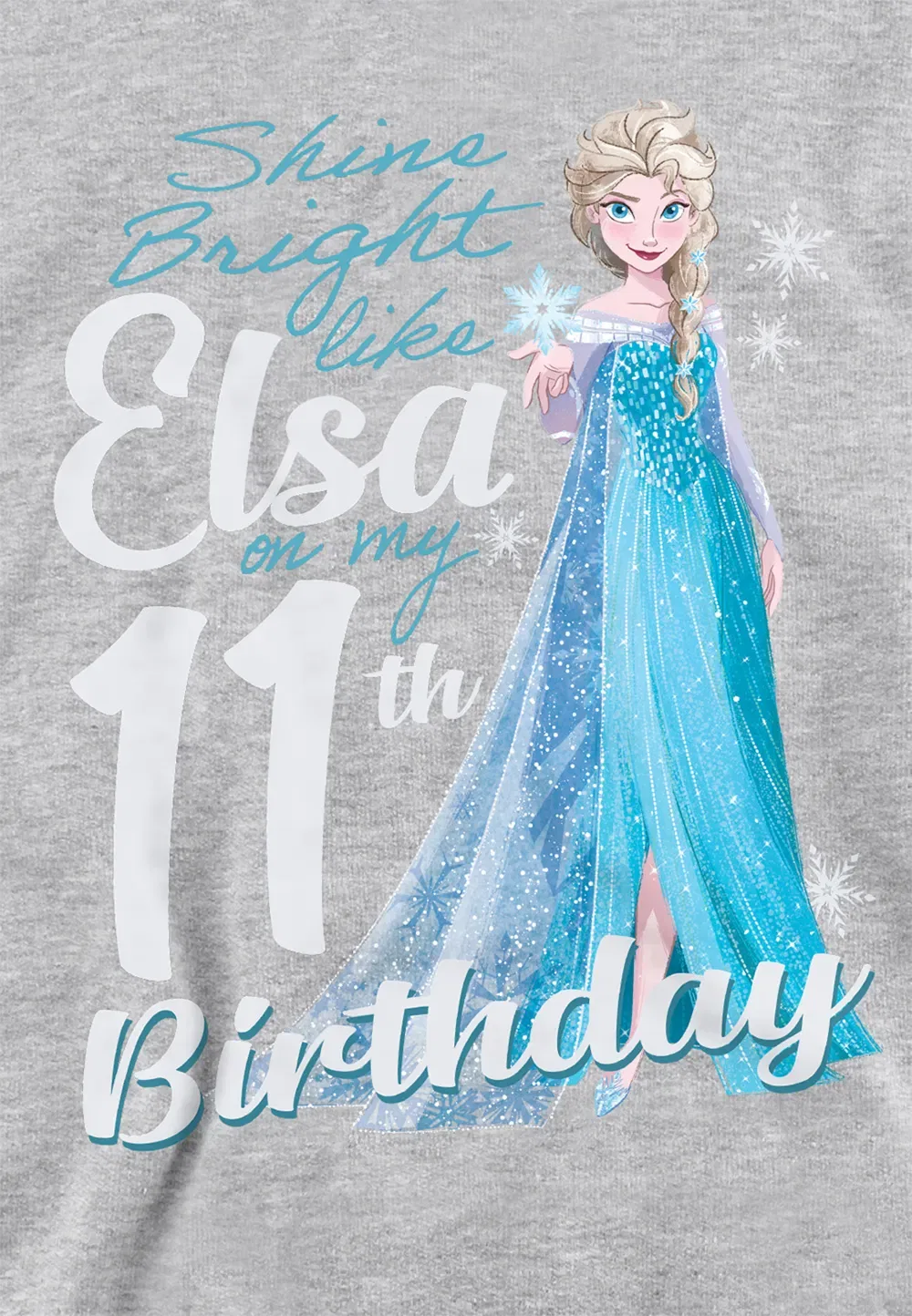 Детский худи с принтом Frozen Elsa Disney, серый — фото 2