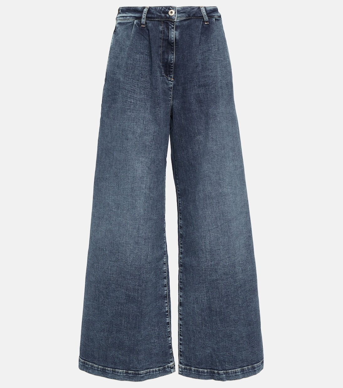 

Джинсы широкого кроя с завышенной талией stella Ag Jeans, синий