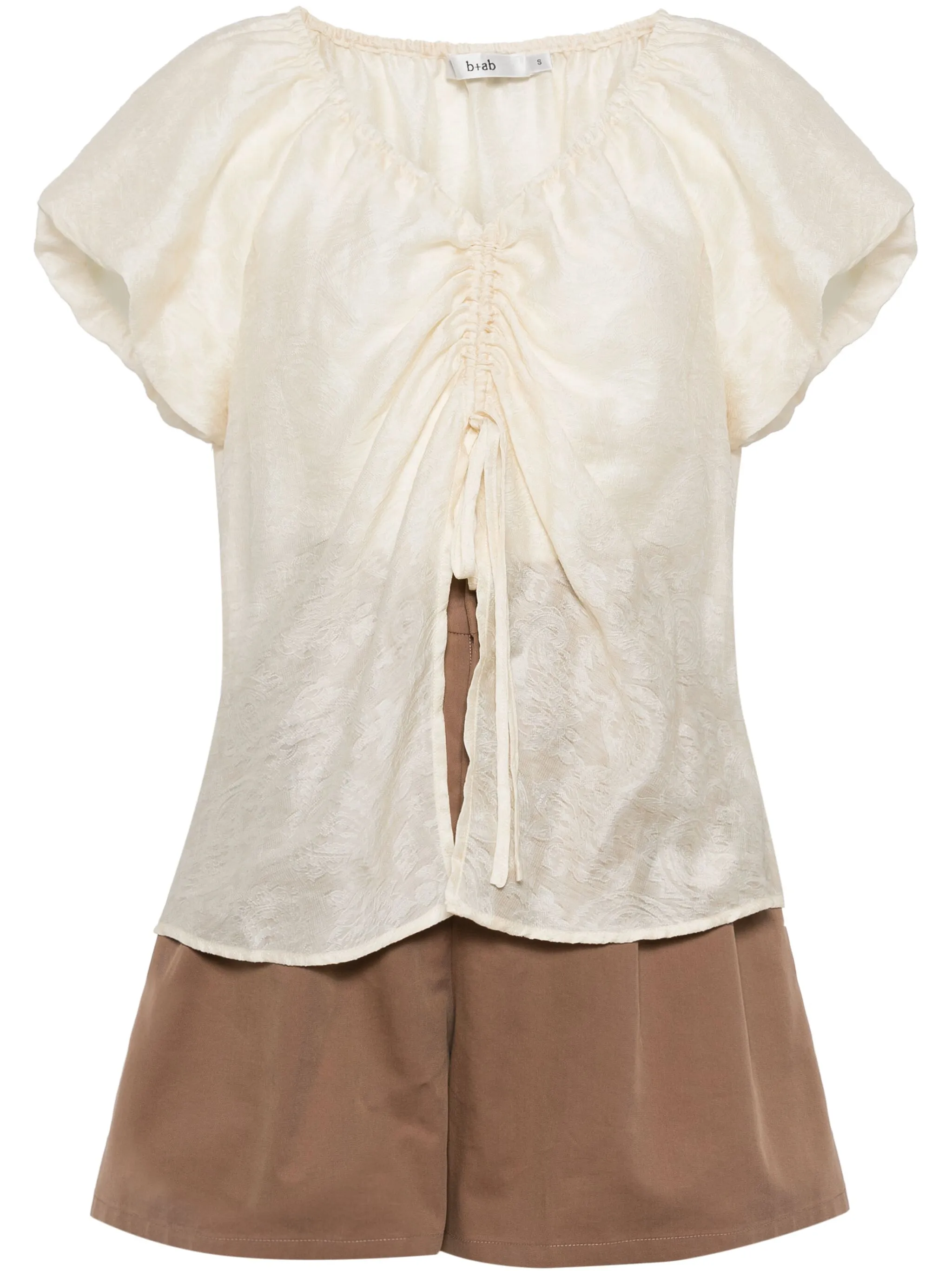 

Комплект из шортов и топа со складками B+Ab, белый