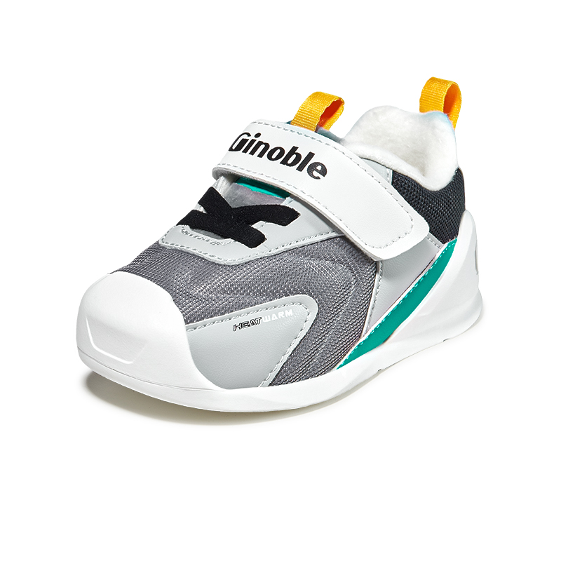 

Кроссовки Thermal Support Pre Walking Shoes & Sock Shoes Infant And Toddler GINOBLE, серый/белый/черный