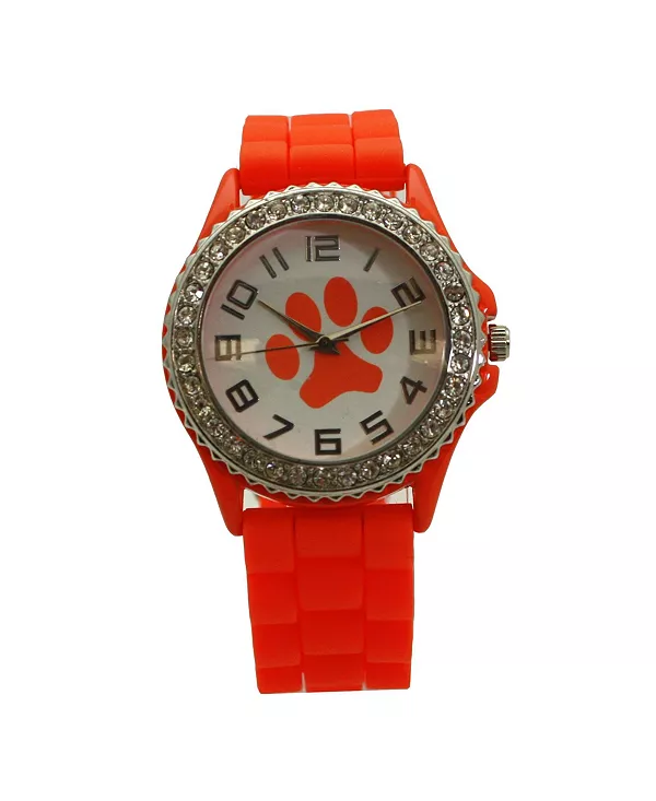 

Оранжевые повседневные силиконовые лапки и цветные женские часы со стразами Olivia Pratt, orange