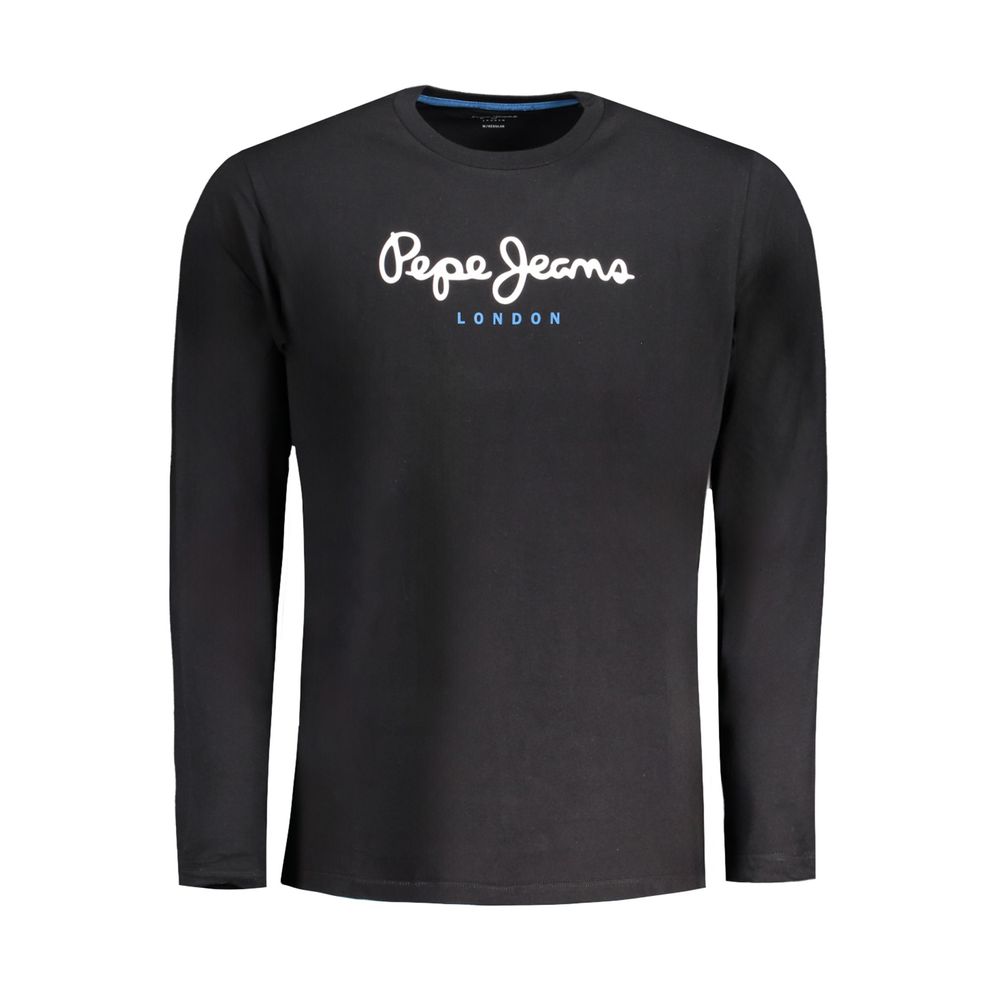 

Черная хлопковая футболка Pepe Jeans