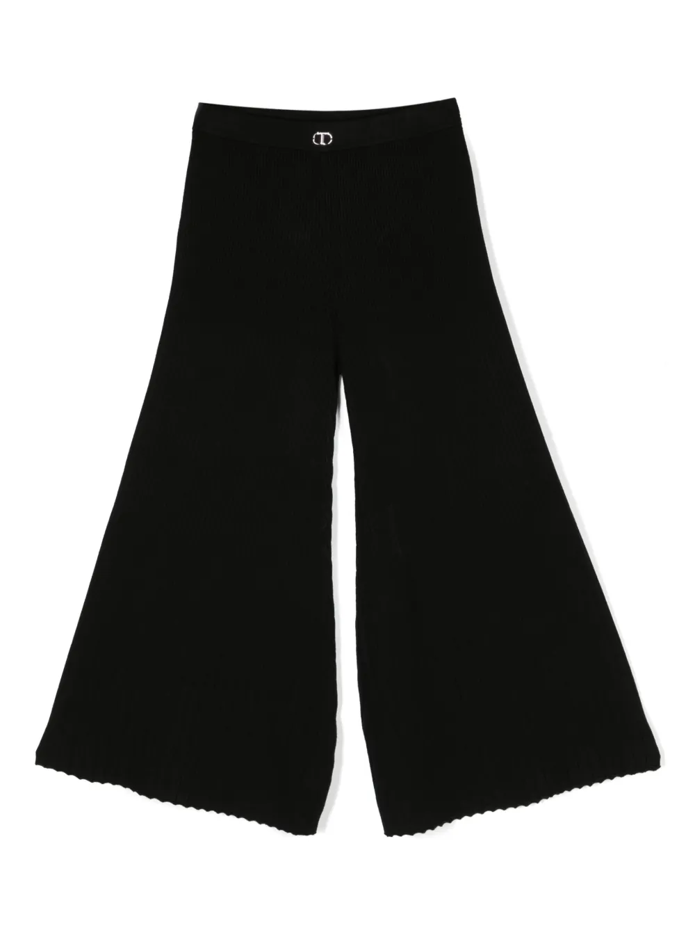 

Широкие брюки с логотипом TWINSET Kids, черный