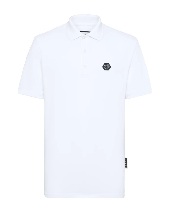 

Классическая рубашка поло в форме шестиугольника Philipp Plein, белый
