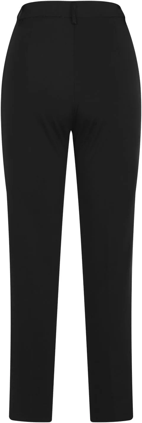 Брюки женские High Waisted, офисные, повседневные, свободного кроя, легкие, универсальные, с карманом Generic, черный — фото 3