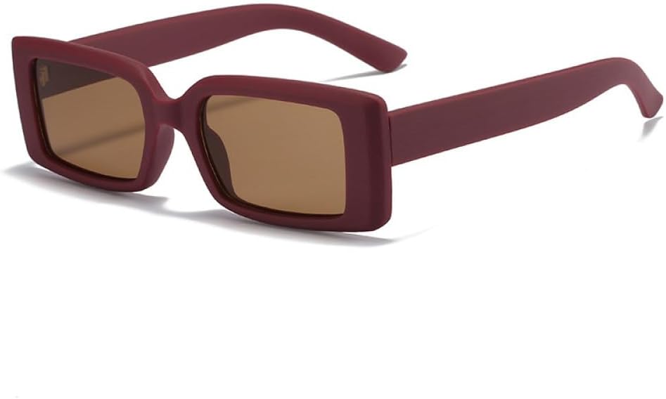 

Ретро прямоугольные солнцезащитные очки для женщин, модные, сине-зеленые, мужские солнцезащитные очки с защитой от УФ-излучения UV400 и градиентным переходом цвета LXLHWN, Red Purple Tea