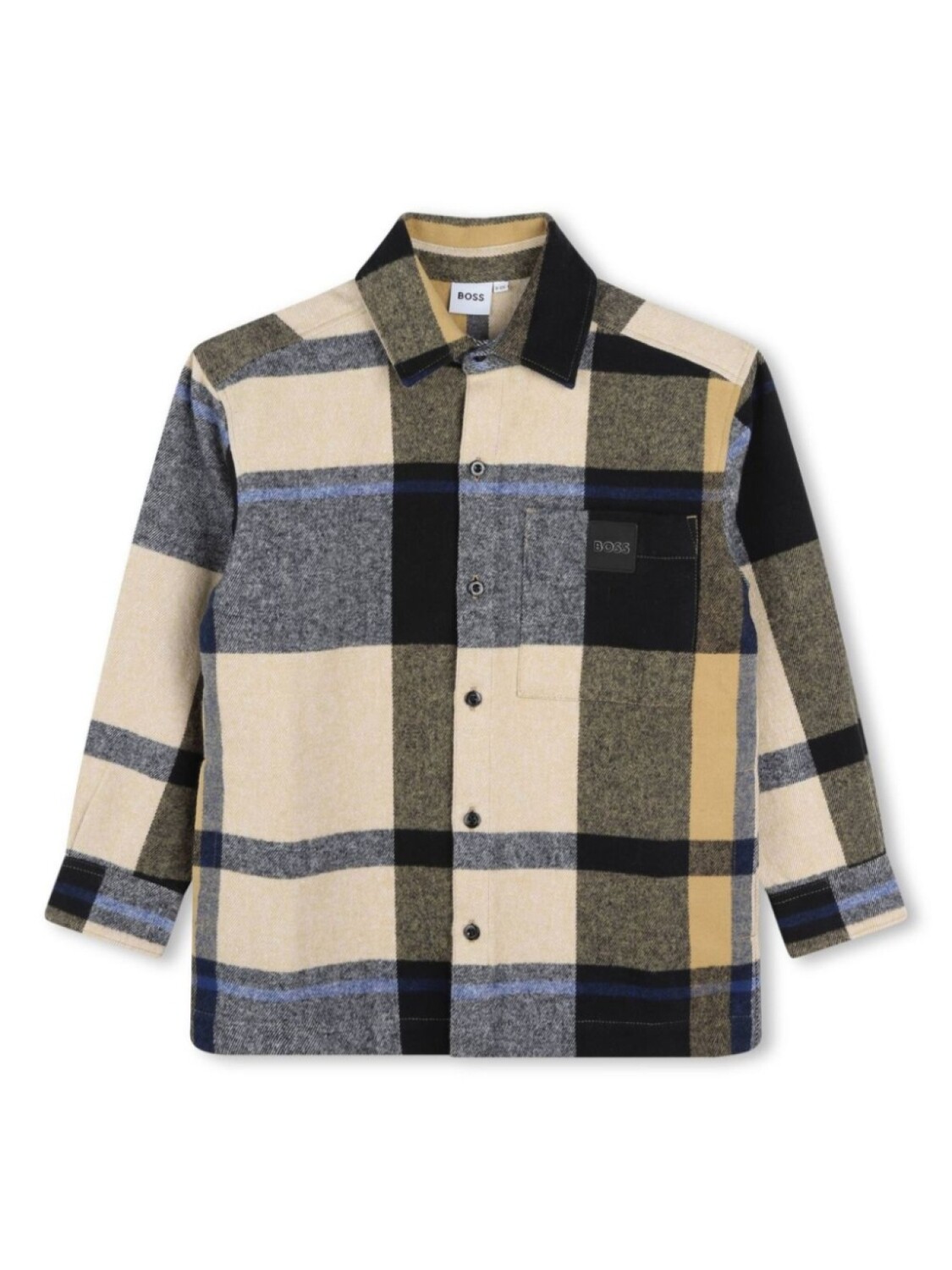 

BOSS Kidswear рубашка в клетку, нейтральный цвет