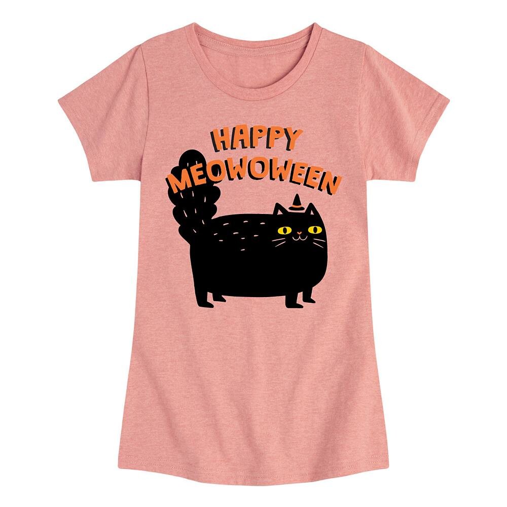 

Футболка Meowoween с рисунком Хэллоуина для девочек 7–16 лет Licensed Character, цвет Light Pink
