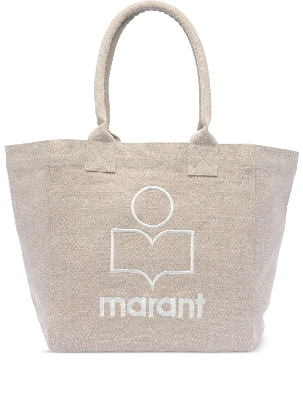 

Сумка-тоут с вышитым логотипом ISABEL MARANT, нейтральный