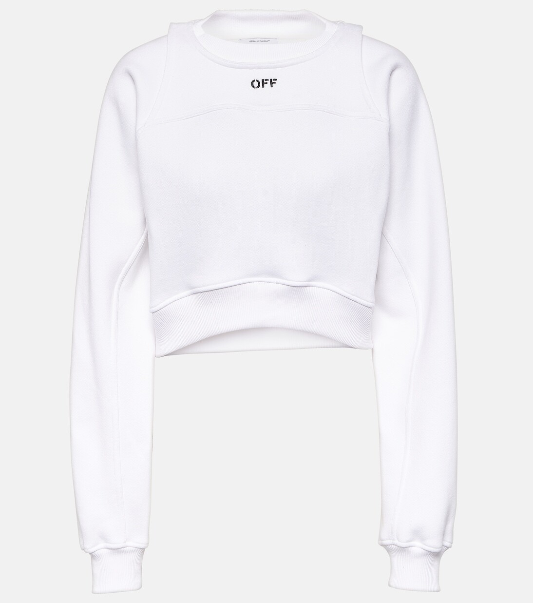 

Толстовка из хлопкового джерси с логотипом Off-White, черный