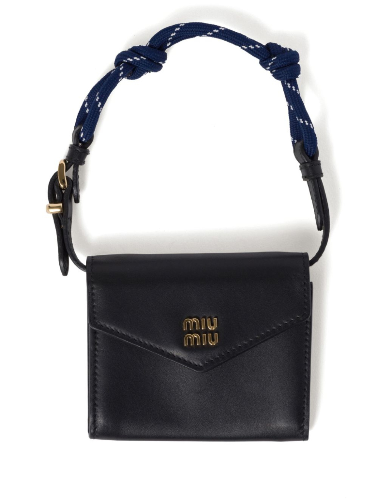 

Кожаный кошелек Miu Miu, черный