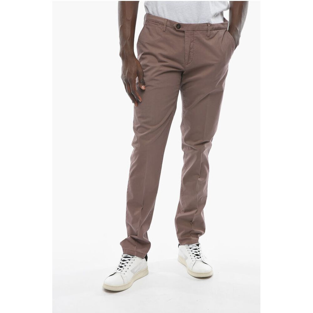 

ID Эластичные хлопковые брюки-чиносы Corneliani, Purple