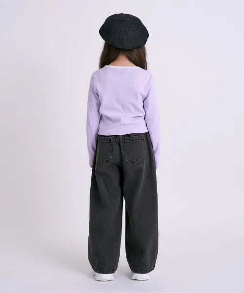 Детские джинсы wide leg minimal — фото 4