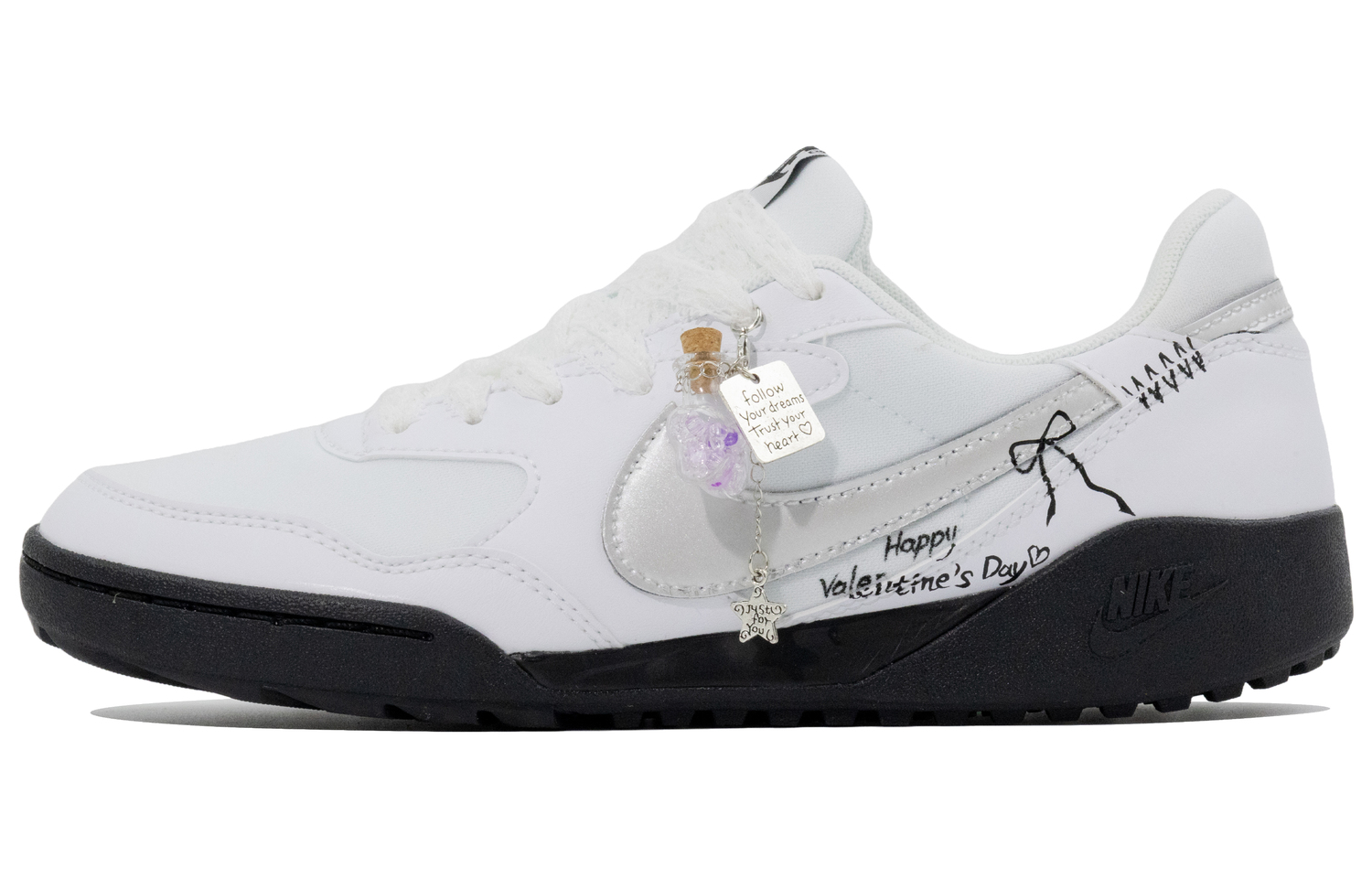 

Nike Тренировочные кроссовки Terra Manta Love Confession Moment устойчивые к истиранию низкие унисекс серебристо-белые, цвет Silver White