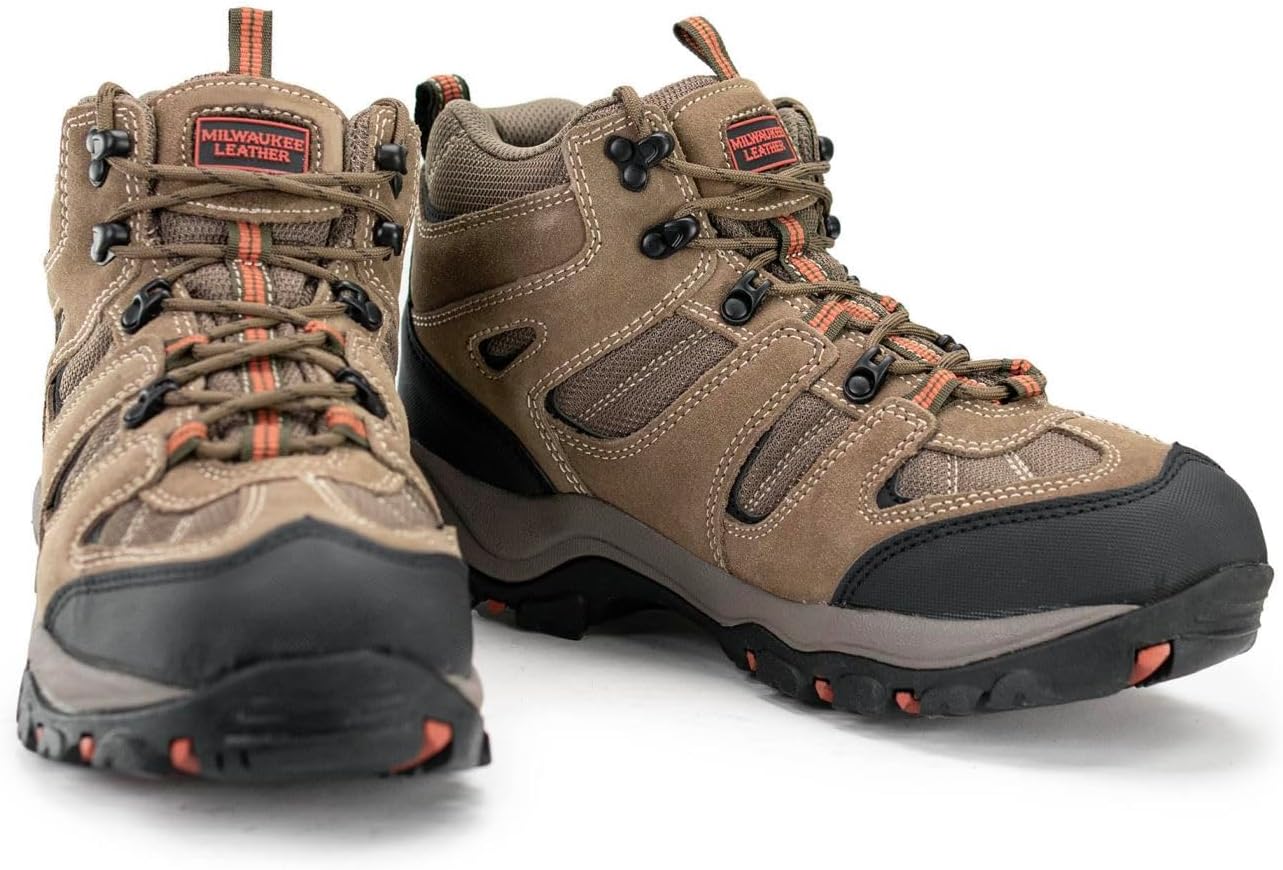 

Мужские водонепроницаемые мотоциклетные походные ботинки Milwaukee Leather, коричневый