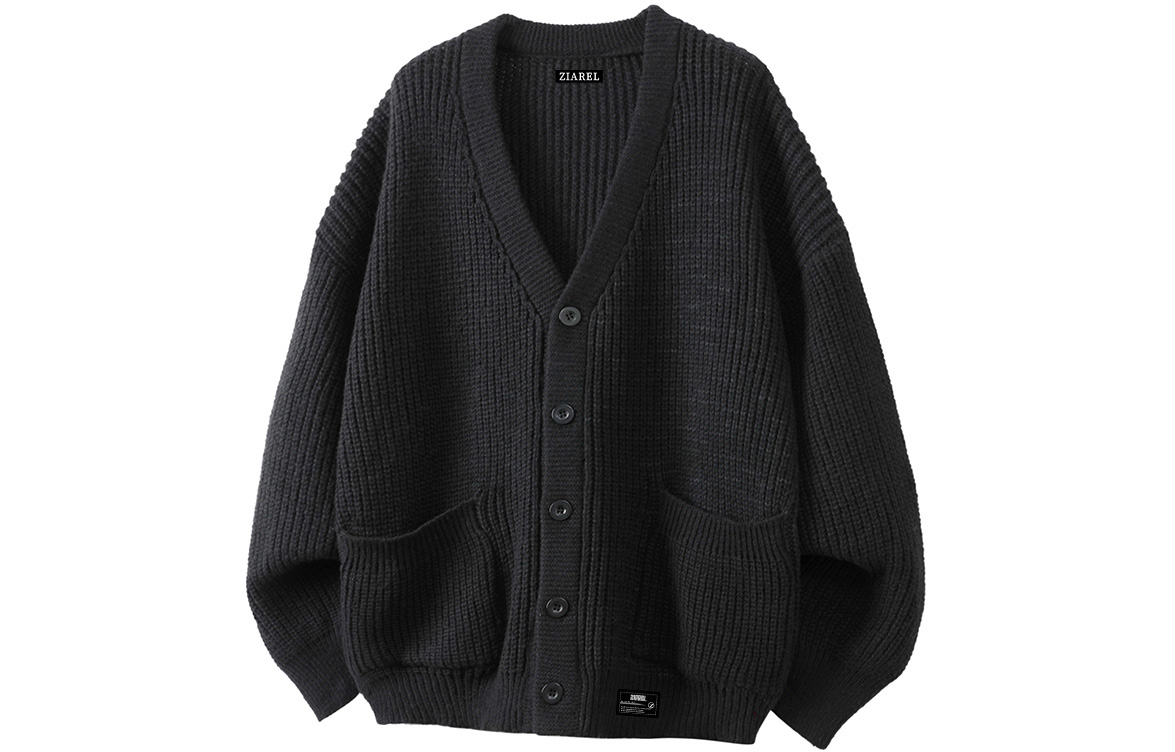 

Трикотажная водолазка Unisex с V-образным вырезом Moderate ZIAREL, черный with removable logo