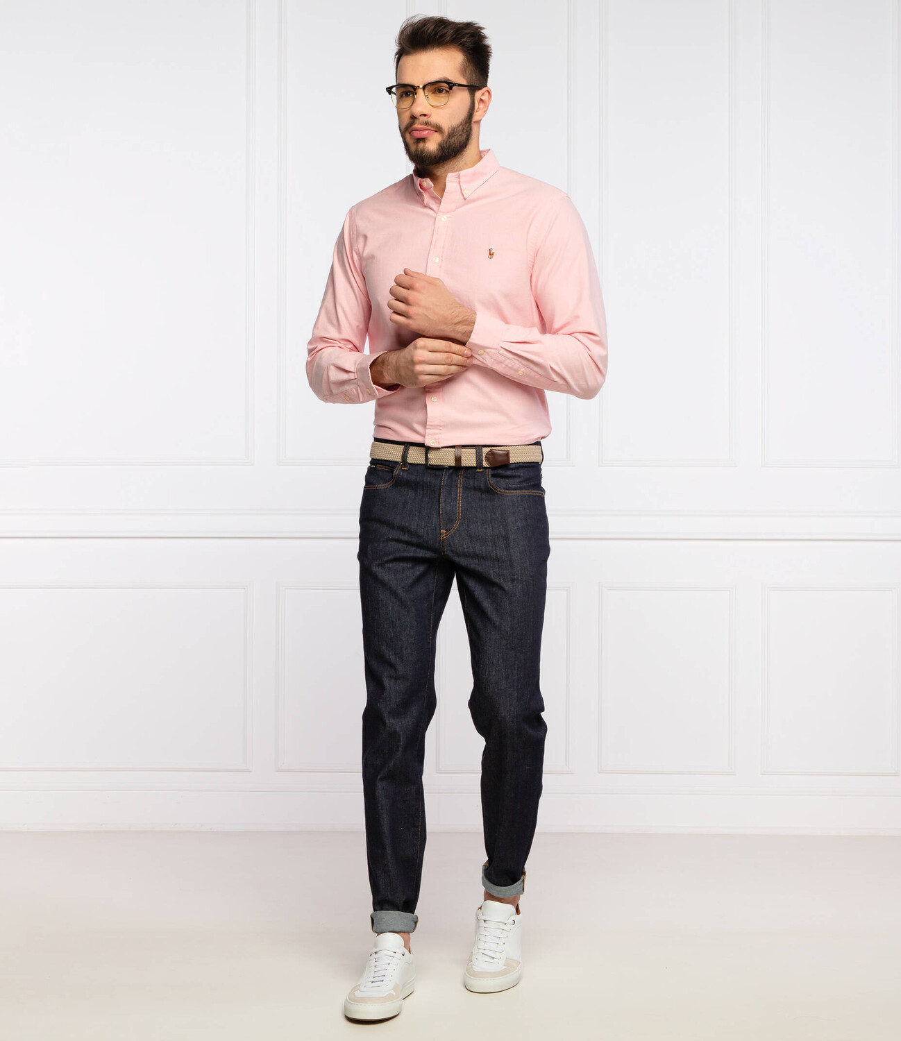 Рубашка POLO RALPH LAUREN slim fit, роза — фото 2