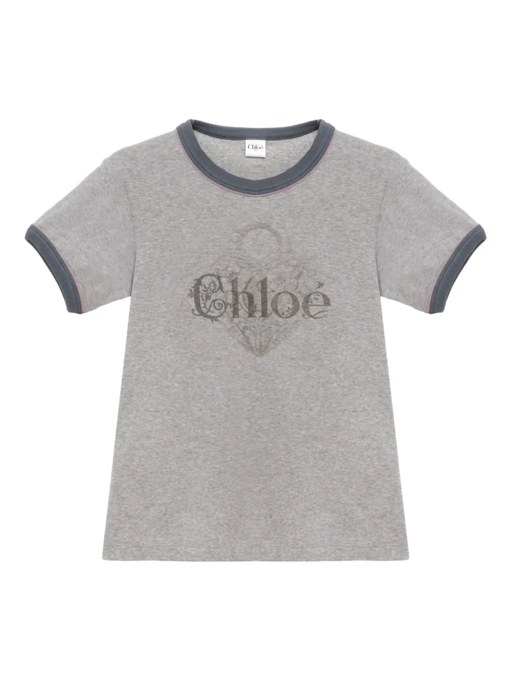 

Футболка с логотипом Chloé, серый
