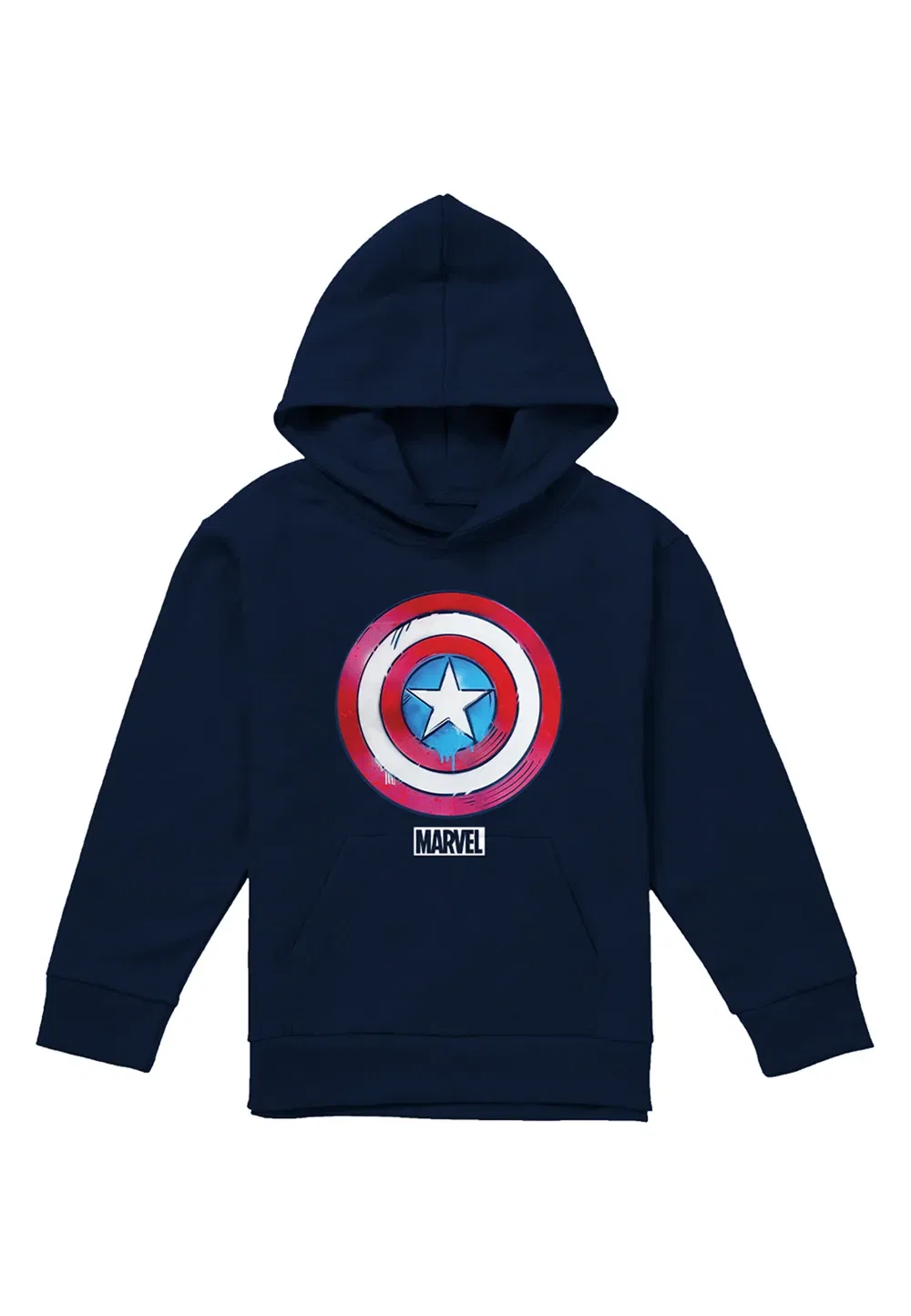 Детский худи Marvel Captain America Drip Shield, темно-синий — фото 4
