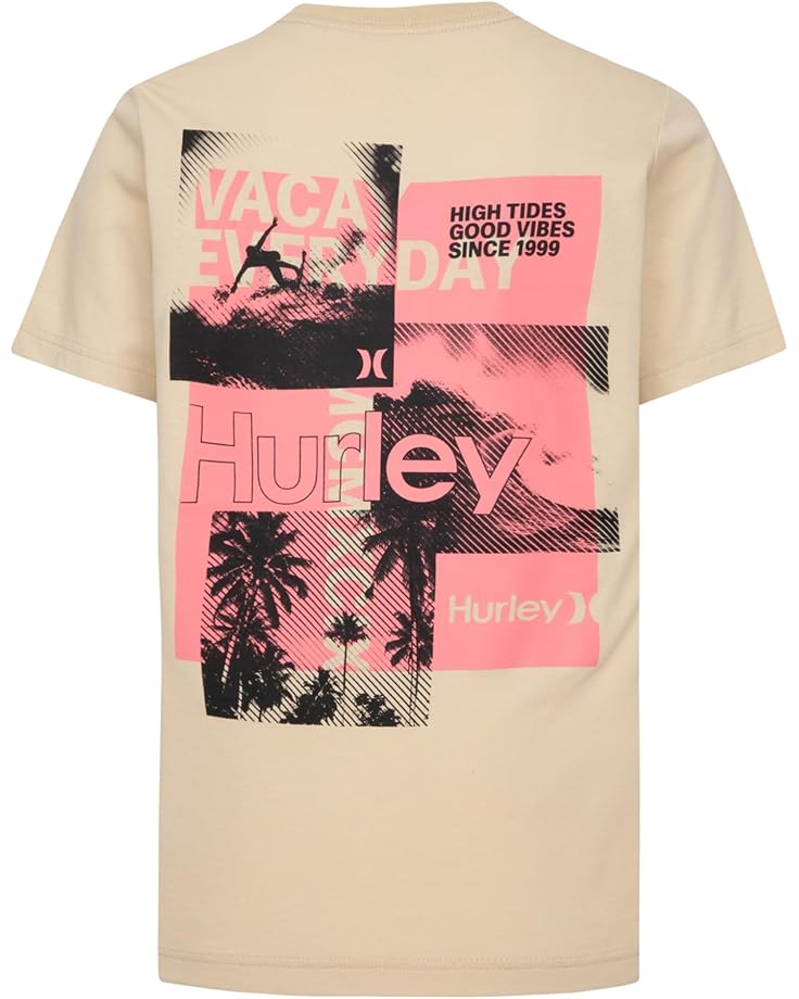 Футболка Hurley Kids Blocks Graphic T-Shirt, цвет Rattan — фото 2